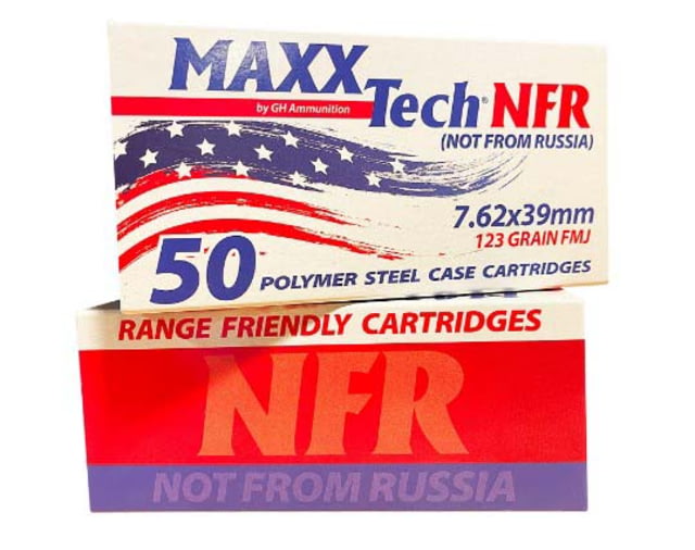 XTECH Tulammo 7.62x39mm 123 Grain Full Metal Jacket Rifle 50 Rounds Ammo