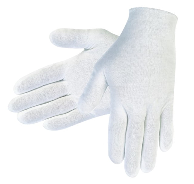 MCR Safety 100percent Cotton Lisle Inspectors Gloves - Men's Small Straight Thumb