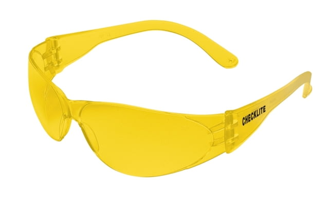 MCR Safety Checklite CL1 Series Safety Glasses Excellent Orbital Seal and Fit Amber One Size - MCR Safety