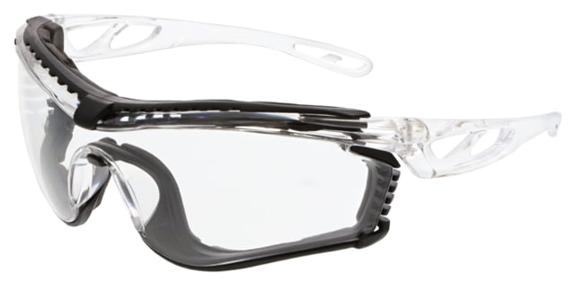 MCR Safety Checklite CL5 Series Safety Glasses UV-AF Anti-Fog Lens Removable Closed Cell Foam Gasket Earplug Retaining Technology Temples Hold Earplug - MCR Safety