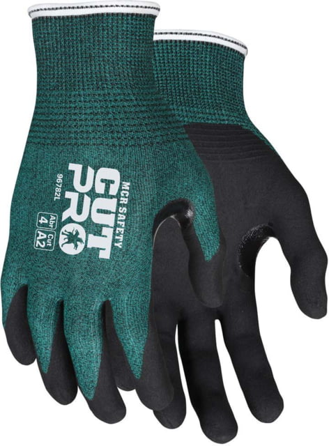 MCR Safety Cut Pro 18 Gauge HyperMax Work Gloves w/Nitrile Foam Coated Palm & Fingertips 3XL - Mcr Safety