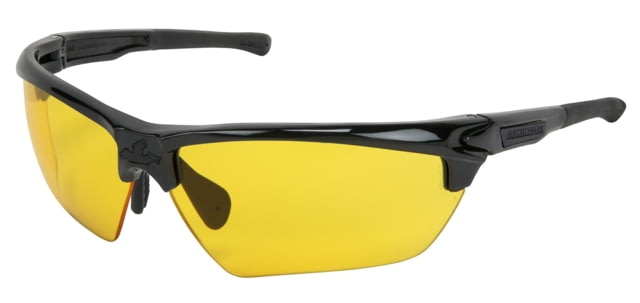 MCR Safety Dominator DM3 Black Frame Black TPR Max6 Anti-Fog Lens Coating Amber One Size - Mcr Safety