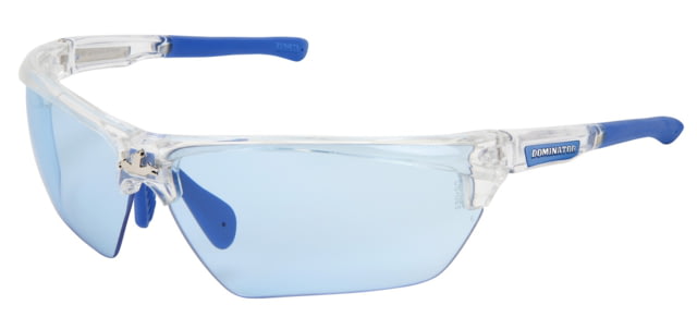 MCR Safety Dominator DM3 Series MAX6 Lenses - Anti-Fog Safety Glasses Adjustable Wire Core Temples and Nose Piece Light Blue One Size - MCR Safety