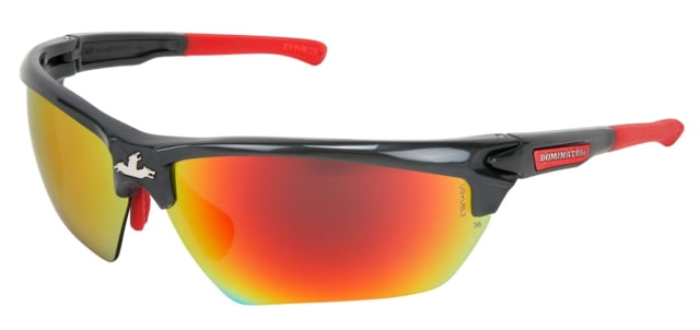 MCR Safety Dominator DM3 Series Safety Glasses MAX36 Lenses Adjustable Wire Core Temples and Nose Piece Fire Mirror One Size - MCR Safety