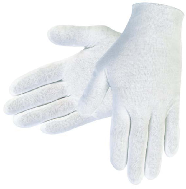MCR Safety Heavy Weight 100percent Cotton Lisle Inspectors Gloves - Men's Small White Straight Thumb - Mcr Safety