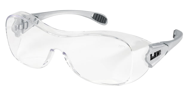 MCR Safety Law OTG Over the Glass Safety Glasses Anti-Fog Lens with Temples TPR Temple Inserts Clear One Size - MCR Safety