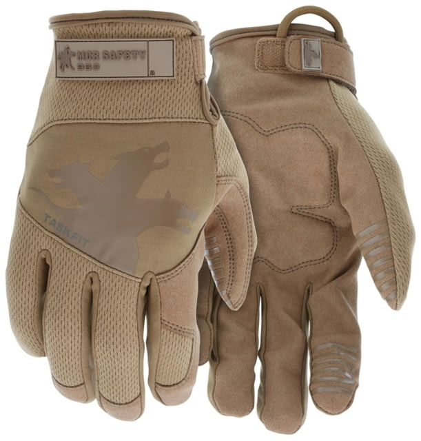 MCR Safety Mechanics Gloves with TaskFit Design Synthetic Leather Palm Nylon and Spandex Back Tan Small - Mcr Safety