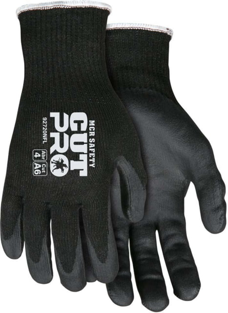 MCR Safety Cut Pro 10-Gauge HyperMax Cut Resistant Work Gloves Black Extra Small - Mcr Safety