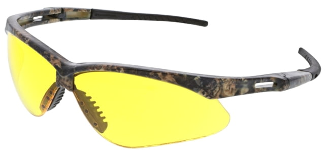MCR Safety Memphis Series Mossy Oak Camo Safety Glasses UV-AF Anti-Fog Coating Wrap Around Lens Design Amber One Size - Mcr Safety