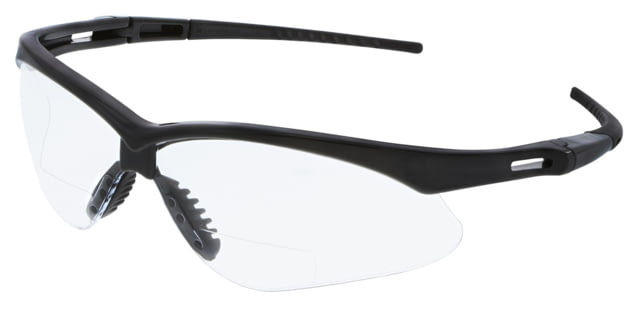 MCR Safety  Memphis Series Bifocal Readers Safety Glasses 1.0 Diopter Lenses Wrap Around Lens Design Clear One Size - MCR Safety