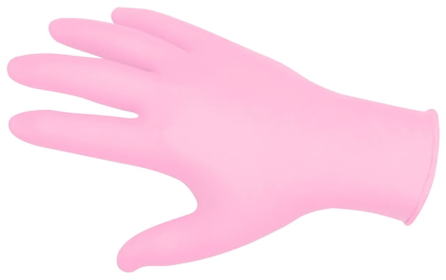 MCR Safety Nitrishield Disposable Nitrile Gloves Premium 4 mil Nitrile Medical Grade Textured Grip and Powder Free Pink Small - Mcr Safety