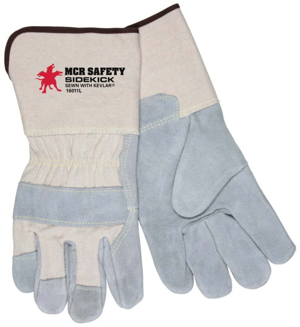 MCR Safety Side Leather Gauntlet Work Gloves w/Kevlar Extra Large - Mcr Safety