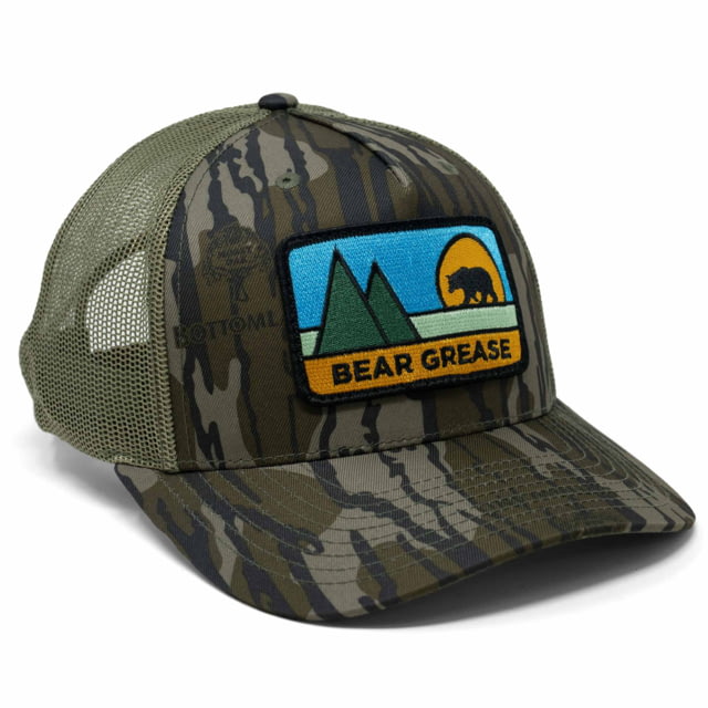 MeatEater Bear Grease Camo Trucker Hat - Men's Bottomlands/Loden One Size