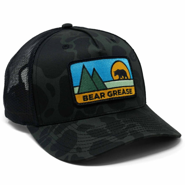 MeatEater Bear Grease Camo Trucker Hat - Men's Sable/Black One Size