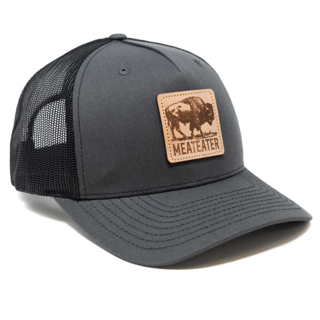 MeatEater Bison Badge Trucker Hat - Men's Charcoal/Black One Size