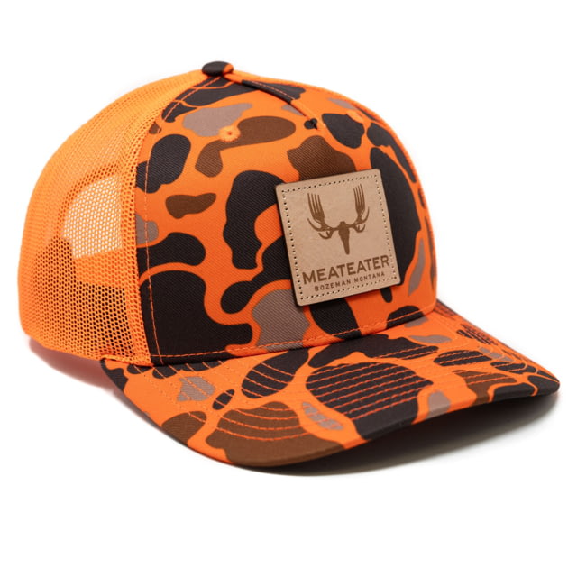 MeatEater Patch Camo Trucker Hat - Men's Blaze Orange One Size