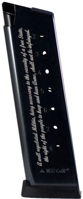 -Gar 2nd Amendment Engraved 1911 Magazine .45 ACP 8-Round Blued Ammo
