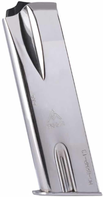 Mec-Gar Browning HP Pistol Magazine 9mm Luger 13 Round Nickel 1 Pack Carbon Steel 13RD