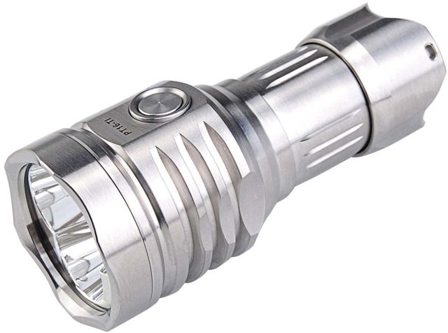 MecArmy PT16 1 x 16340 3 x CREE XP-G2 LED Ultra Bright Rechargeable Flashlight 1200 Lumens Silver - Mecarmy