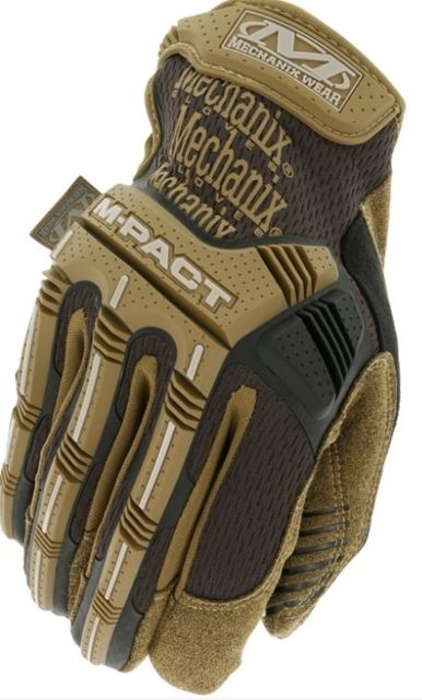 Mechanix Wear M-Pact Thermoplastic Rubber Gloves - Men's Brown Large - Mechanix Wear
