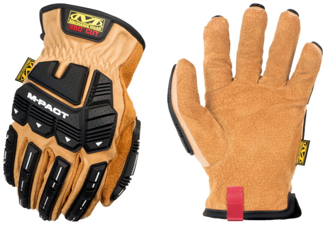 Mechanix Wear M-Pact Leather Driver Cut Resistant Gloves - Men's Tan Small - Mechanix Wear