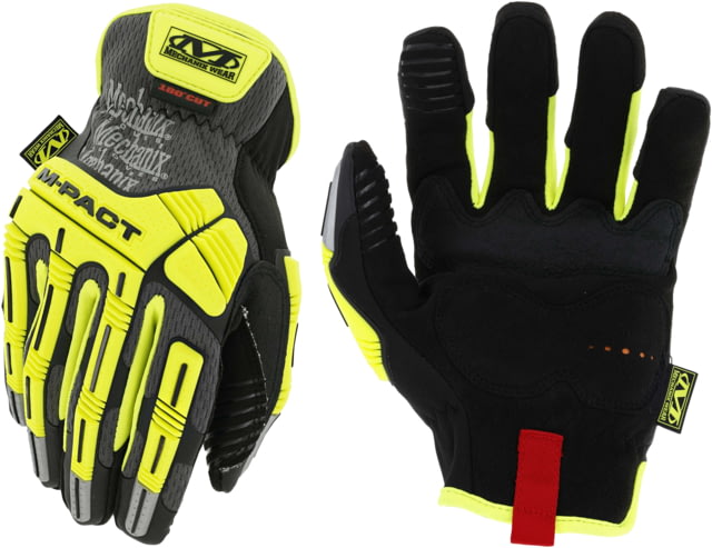 Mechanix Wear M-Pact Open Cuff E5 Cut Resistant Gloves - Men's Flourescent Yellow Extra Large - Mechanix Wear