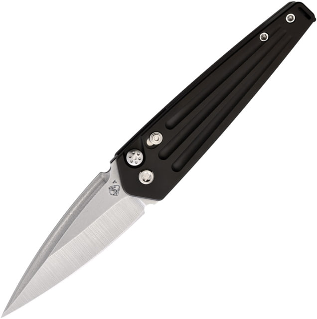 Medford Nosferatu Automatic Folding Knife 3.5in S45VN Stainless Tumbled Finish Black PVD Titanium Handle Water Tight Case - Medford