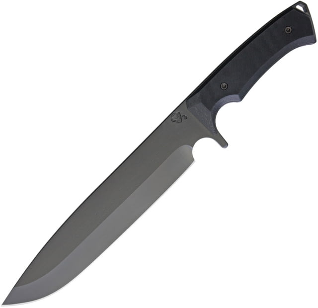 Medford Bonfire Knife 13in Overall 8.25in Black Pvd Coated 3V Steel Drop Point Black G10 Handle Black Kydex Sheath - Medford