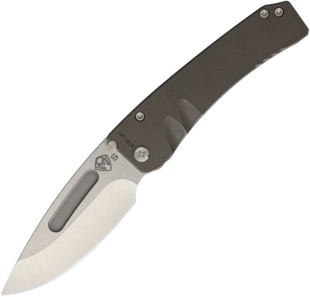 Medford Midi Marauder Framelock Folding Knife 3.5" tumbled finish S35VN stainless drop point bla Bronze anodized titanium handle - Medford