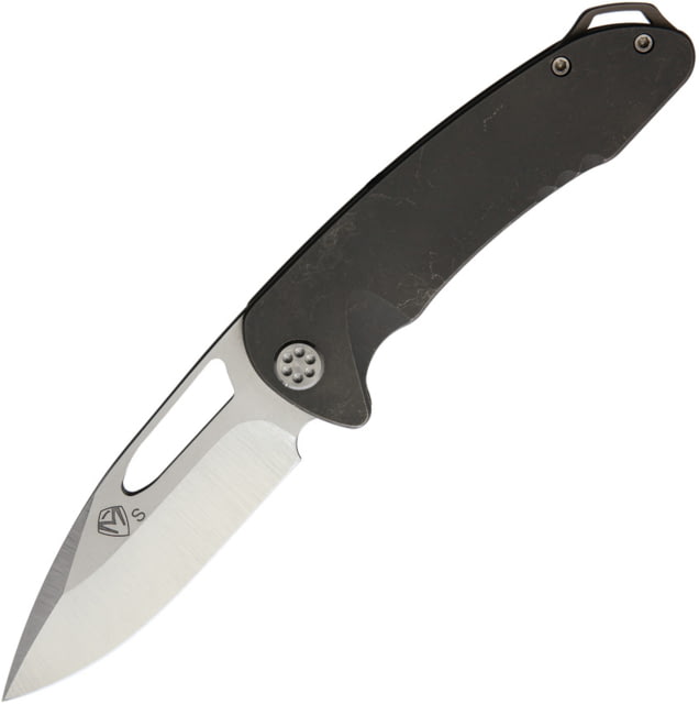 Medford On Belay Framelock Folding Knife 4" S35VN stainless blade Gray tumbled finish titanium handle - Medford