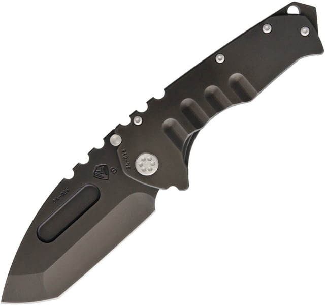 Medford Praetorian Framelock Folding Knife 3.75" black PVD coated S35VN stainless tanto blade Black PVD coated stainless handle - Medford