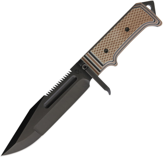 Medford Raider Camo G10 Knife 6" black PVD coated S35VN stainless sawback blade Camo G10 handle - Medford