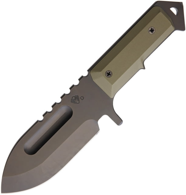Medford Sea Wolf Knife 10in Overall 5.5in Black Pvd Coated D2 Tool Steel Drop Point Green G10 Handle OD Green Kydex Sheath - Medford
