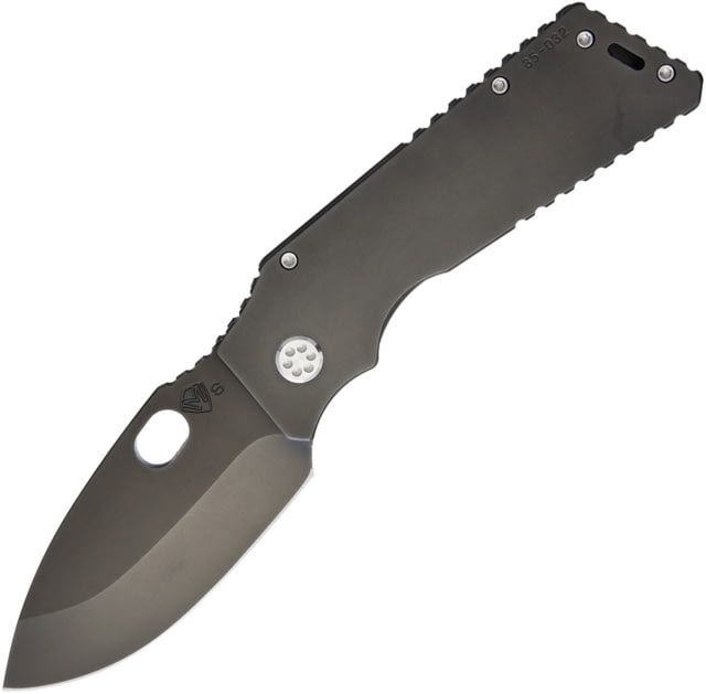 Medford TFF-H Framelock Folding Knife 4in Black Pvd Coated S35Vn SS Drop Point Tumbled Pvd Coated Titanium Handle Thumb Pull Pocket Clip Water Tight - Medford