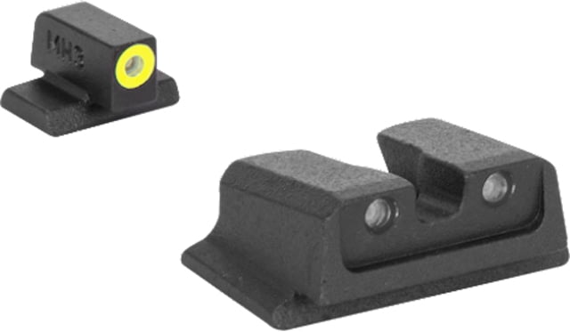 Meprolight Highly Visible Day/Night Self-Illuminated Fixed Set for S&W M&P Green/Yellow 0