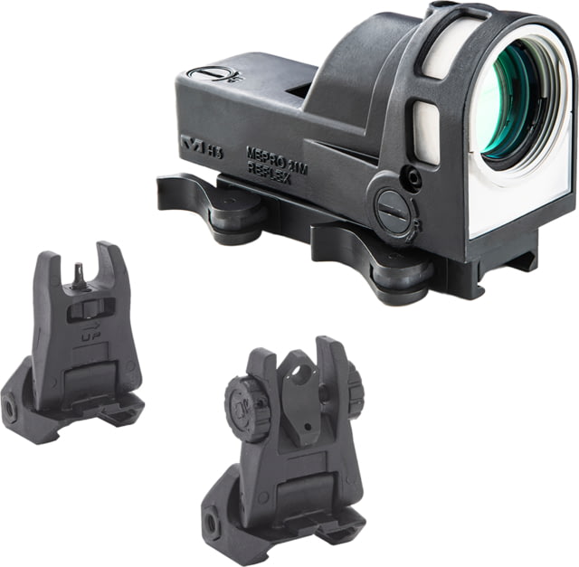 Meprolight M21 1x30mm Reflex Red Dot Sight Open X and Fubs Self-Illuminated Flip Backup Sight - Meprolight