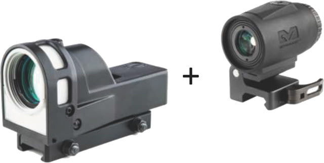 OpticsPlanet Exclusive Meprolight M21 Reflex Red Dot Sight 1x30mm Open X and MMX3 3x18mm Micro Magnifier - Meprolight