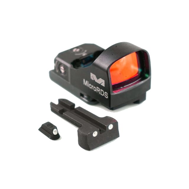 Meprolight Micro Red Dot Sight Kit with Quick Detach Adaptor and Backup Day/Night Sights 1x22.5mm Glock Black ML