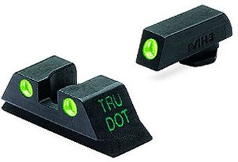 USED Meprolight Tru-Dot Night Sight Set for Glock 9mm .357 Sig .40 S&W & .45 GAP Green Front/Rear 10224 EDEMO1 Used Condition Like New Open Box - Meprolight