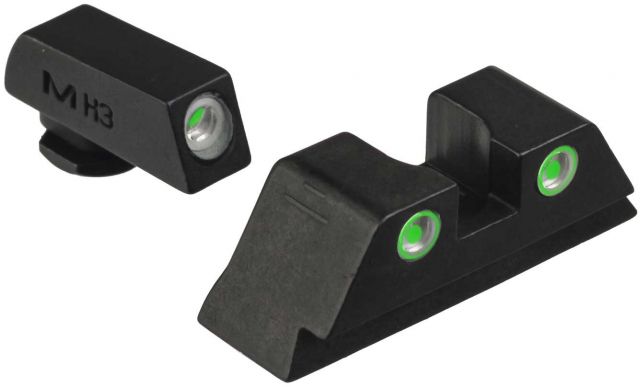 EDEMO Meprolight Tru-Dot Night Sight Set for Glock 10mm & 45 ACP Green Front/Rear 10222 EDEMO1 - Meprolight