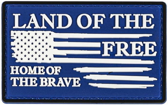 Merica Life Land of the Free Home of the Brave Patch 3 x 2 - Merica Life