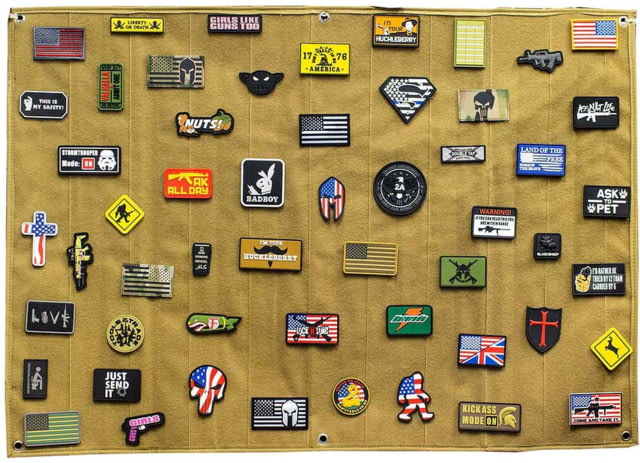 Merica Life Morale Patch Collector Panel Coyote 27.5 x 39.3in - Merica Life