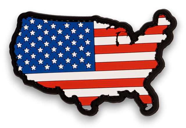 Merica Life Map US Flag Patch Red/White 3.25x2