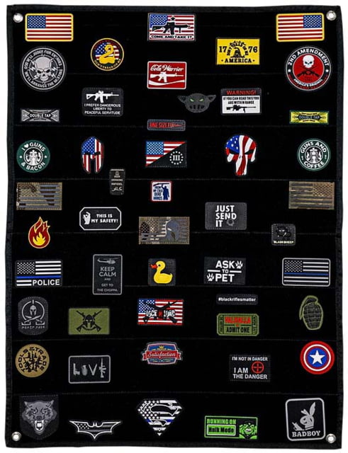 Merica Life Morale Patch Collector Panel Black 23.5 x 31.5in