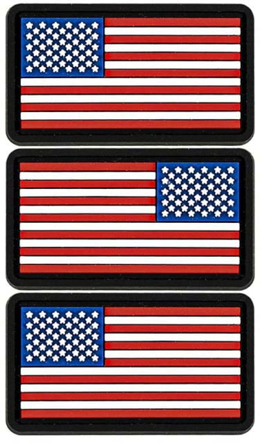 Merica Life Mini US Flag Patches Set - Two Forward Flags/One Reverse 1.75 x 1 - Merica Life