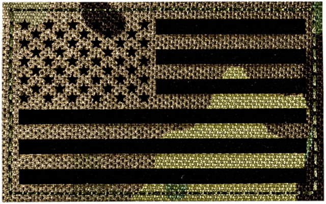 Merica Life Reflective Fabric US Flag Forward Patch Multi-Cam 3 x 2in