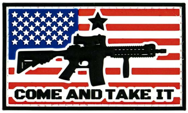Merica Life US Flag Come and Take it Forward PVC Patch 3 x 2 - Merica Life