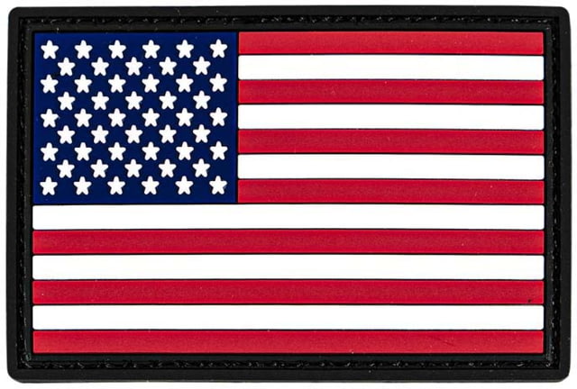 Merica Life US Flag Forward PVC Patch Black Outline 3 x 2
