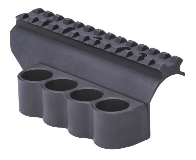 Mesa Tactical Benelli M4 SureShell Aluminum Carrier and Rail 4-Shell 12 Gauge 55 in Black - Mesa Tactical