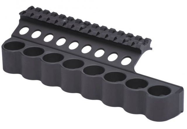 Mesa Tactical SureShell Aluminum Carrier and Rail for Ben SuperNova 12-GA Black 5.5in Rail 4-Shell - Mesa Tactical